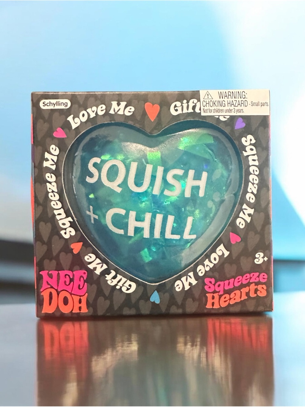 Needoh Heart - Blue 'Squish + Chill' Heart Squeeze Toy